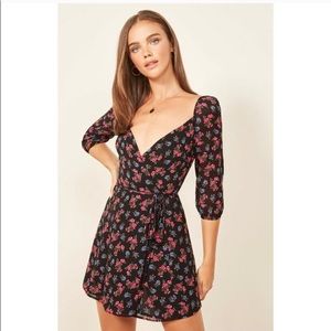 REFORMATION Eveleigh Wrap Style Mini Dress S